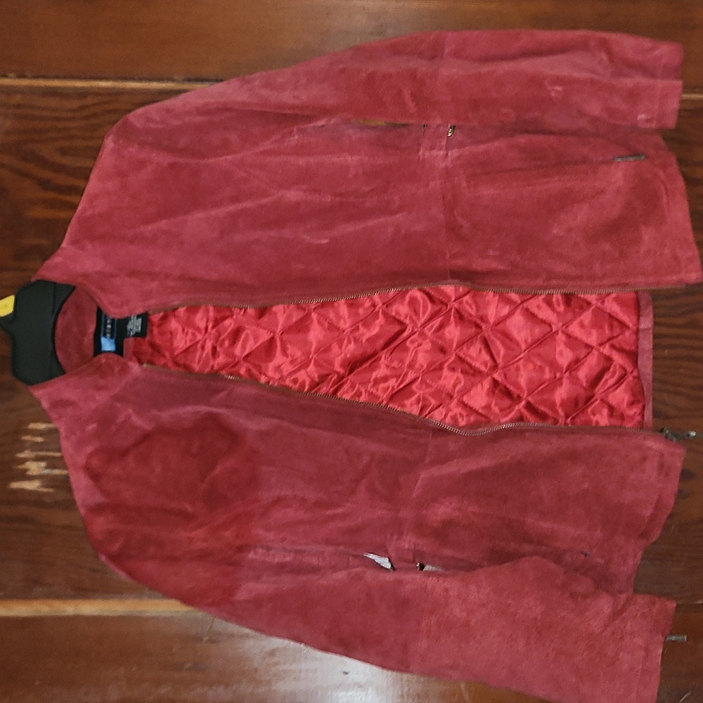 Small red leather jacket
